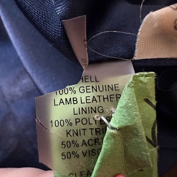 Tahari Lamb Leather Brown Moto Jacket sz M - Picture 13 of 15